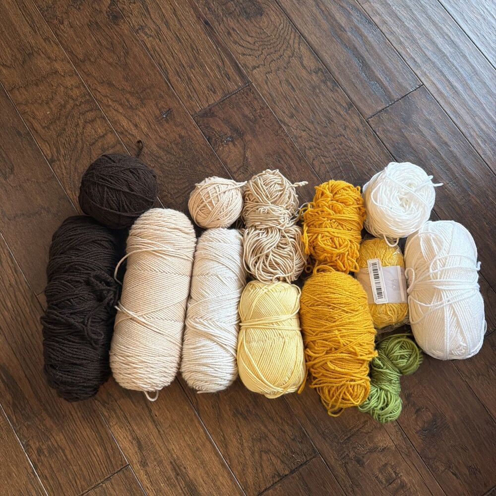 Destashing Acrylic Yarn Random Lot Read Fall Colors. No Labels